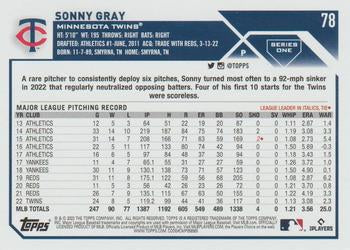 2023 Topps Sonny Gray #78 Minnesota Twins