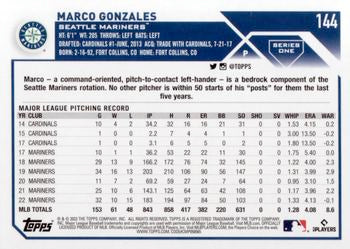 2023 Topps Marco Gonzales #144 Seattle Mariners