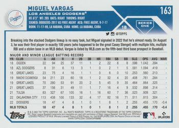 2023 Topps Miguel Vargas Rookie #163 Los Angeles Dodgers