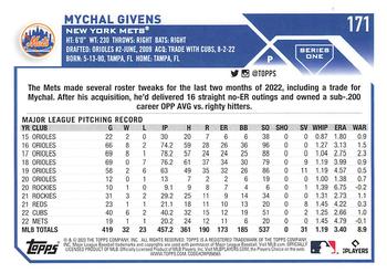 2023 Topps Mychal Givens #171 New York Mets