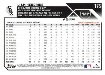 2023 Topps Liam Hendriks #175 Chicago White Sox
