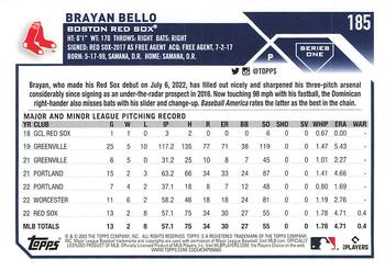 2023 Topps Brayan Bello Rookie #185 Boston Red Sox