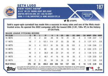2023 Topps Seth Lugo #187 New York Mets