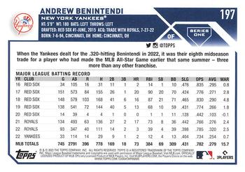 2023 Topps Andrew Benintendi #197 New York Yankees