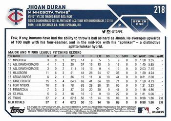 2023 Topps Jhoan Duran #218 Minnesota Twins