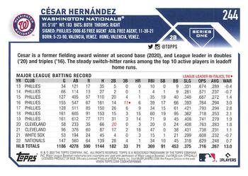 2023 Topps César Hernández #244 Washington Nationals