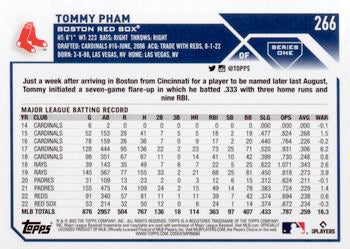 2023 Topps Tommy Pham #266 Boston Red Sox