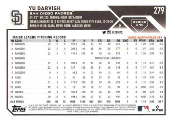 2023 Topps Yu Darvish #279 San Diego Padres