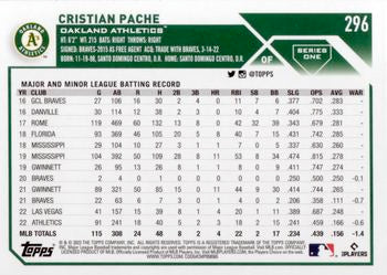 2023 Topps Cristian Pache #296 Oakland Athletics