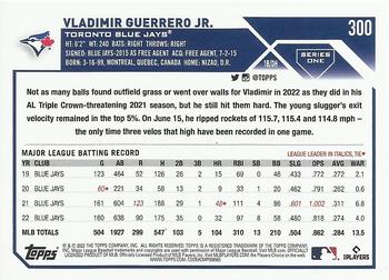 2023 Topps Vladimir Guerrero Jr. #300 Toronto Blue Jays
