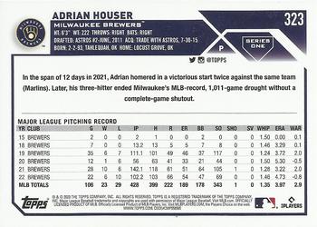 2023 Topps Adrian Houser #323 Milwaukee Brewers