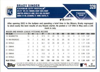 2023 Topps Brady Singer #328 Kansas City Royals