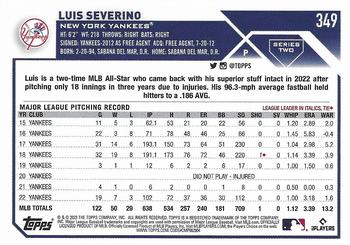 2023 Topps Luis Severino #349 New York Yankees