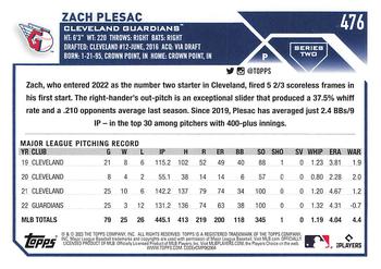 2023 Topps Zach Plesac #476 Cleveland Guardians