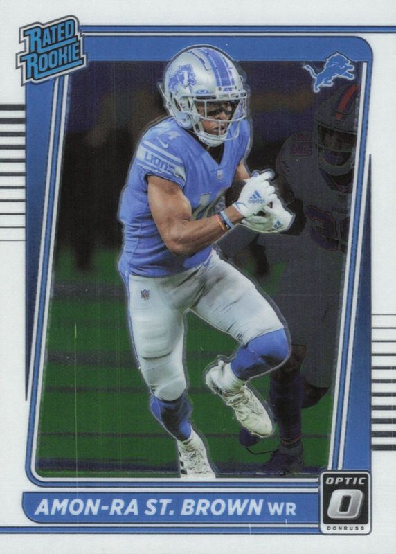 Amon-Ra St. Brown 2021 Panini Donruss Optic Rated Rookie RC #228 Lions