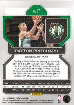 2021-22 Panini Prizm 75th Anniversary SP Payton Pritchard 17 Boston Celtics