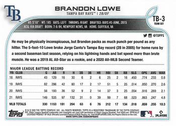 2022 Topps Brandon Lowe #TB-3 Tampa Bay Rays