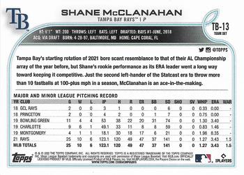 2022 Topps Shane McClanahan #TB-13 Tampa Bay Rays