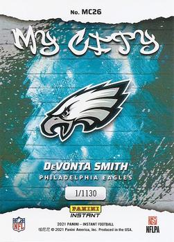 2021 PANINI INSTANT DEVONTA SMITH ROOKIE CARD MY CITY #MC26 RC