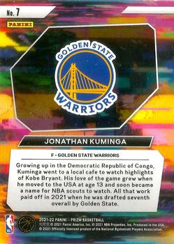 2021-22 Panini Prizm Instant Impact #7 Jonathan Kuminga Golden State Warriors