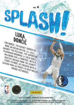 2021-22 Panini Donruss Splash Luka Doncic #4 Dallas Mavericks