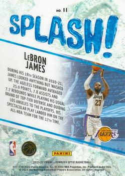 2021-22 Panini Donruss Splash LeBron James #11 Los Angeles Lakers