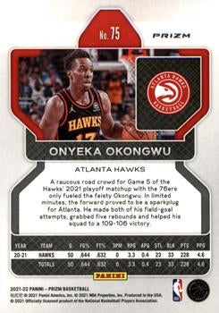 2021-22 Panini Silver Prizm Onyeka Okongwu 75 Atlanta Hawks