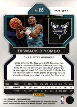 2021-22 Panini Silver Prizm Bismack Biyombo 195 Charlotte Hornets