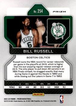 2021-22 Panini Silver Prizm Bill Russell 254 Boston Celtics
