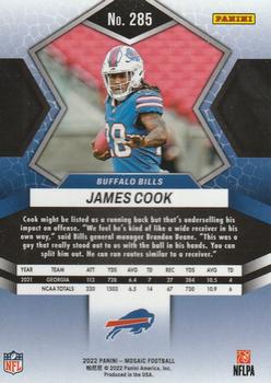 2022 Panini Mosaic Rookies James Cook #285 Rookie RC