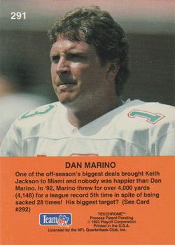 1993 Playoff Zone Dan Marino #291 Miami Dolphins