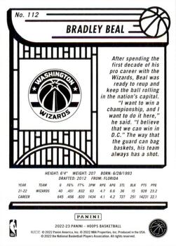 2022-23 Panini Hoops Bradley Beal #112 Washington Wizards