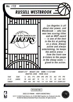 2022-23 Panini Hoops Russell Westbrook #172 Los Angeles Lakers