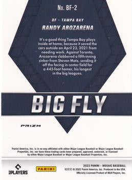 2022 Panini Mosaic Randy Arozarena Big Fly Mosaic #2 Tampa Bay Rays