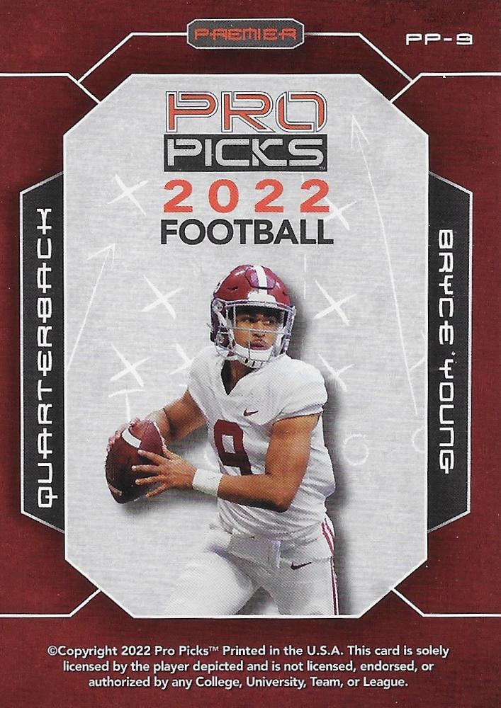 2022 Pro Pick Premium #PP-9 - Bryce Young - Alabama Crimson Tide
