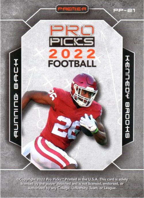 2022 Pro Pick Premium #PP-21 - Kennedy Brooks - Oklahoma Sooners