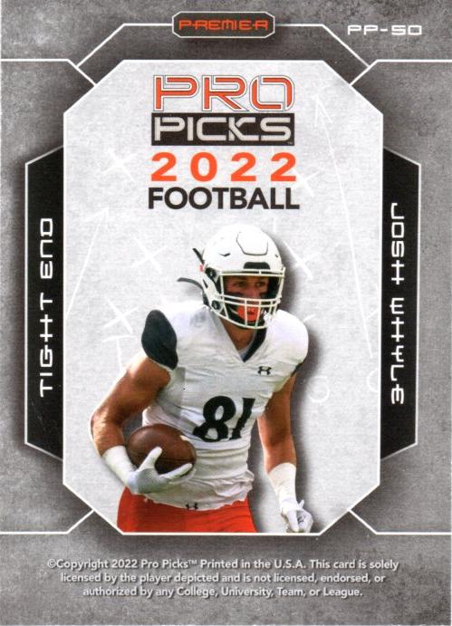 2022 Pro Pick Premium #PP-50 - Josh Whyle - Cincinnati Bearcats