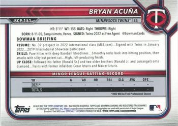 2022 Bowman Chrome Sapphire Bryan Acuna Photo VARIATION SSP BCP-151