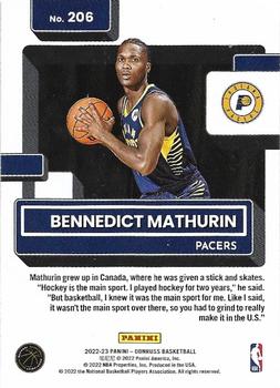 2022-23 Panini Donruss Bennedict Mathurin Rookie 206 Indiana Pacers