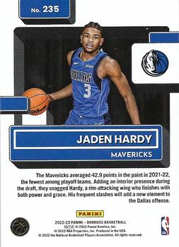 2022-23 Panini Donruss Jaden Hardy Rookie 235 Dallas Mavericks
