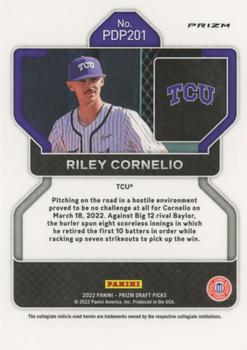 2022 Panini Prizm Draft Pick Riley Cornelio Neon Pink Velocity Prizms #201 TCU Horned Frogs