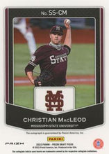将图片加载到图库查看器,2022 Panini Prizm Draft Pick Signing Sessions Christian MacLeod #10 Mississippi State Bulldogs