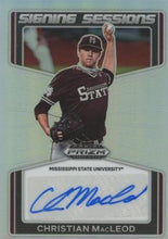 将图片加载到图库查看器,2022 Panini Prizm Draft Pick Signing Sessions Christian MacLeod #10 Mississippi State Bulldogs