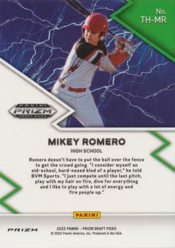 2022 Panini Prizm Draft Pick Mikey Romero Thunderstruck #TH-MR High School