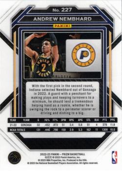 2022-23 Panini Prizm Silver Andrew Nembhard Rookie #227 Indiana Pacers