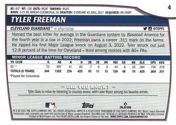 2023 Topps Big League Tyler Freeman Rookie #4 Cleveland Guardians