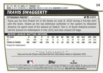 2023 Topps Big League Travis Swaggerty Rookie #14 Pittsburgh Pirates