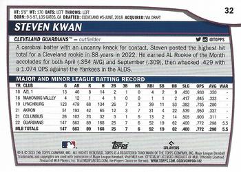 2023 Topps Big League Steven Kwan #32 Cleveland Guardians