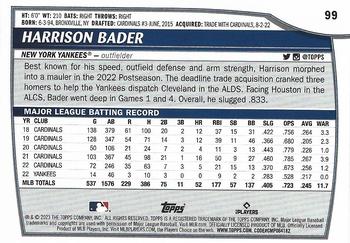2023 Topps Big League Harrison Bader #99 New York Yankees