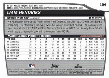 2023 Topps Big League Liam Hendriks #104 Chicago White Sox